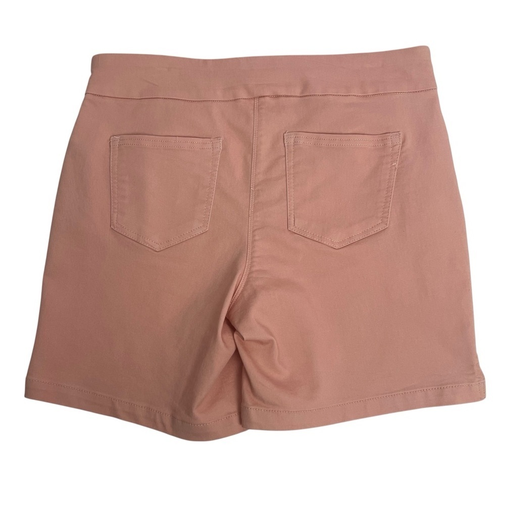 Liz Claiborne Women’s Bermuda Classic Pull On Shorts Sz 8 Peach Color Pockets - Picture 2 of 10
